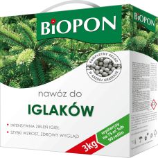Добриво гранульоване для хвойних рослин, Biopon Польща, коробка 3 кг
