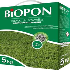 Удобрение гранулированное для газонов против сорняков, Biopon Польша, коробка 5 кг
