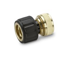 Латунный коннектор Karcher 3/4" с аквастопом Латунный коннектор Karcher 3/4" с аквастопом