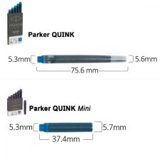 Картриджи Parker Quink Mini, 6 шт, черные