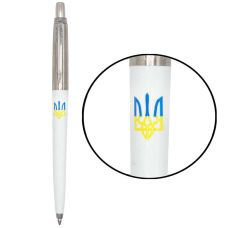 Ручка шариковая Parker Jotter Ukraine Originals White CT BP Трезубец сине-желтый в подар.коробке