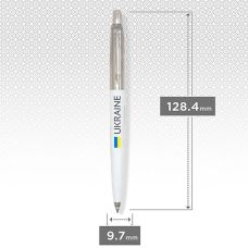 Ручка шариковая Parker Jotter Ukraine Originals White CT BP Флаг + Ukraine в подар.коробке