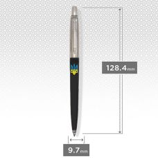 Ручка кулькова Parker Jotter Ukraine Originals Black CT BP Тризуб синьо-жовтий в подар.коробці