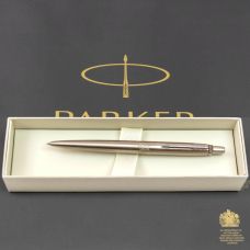 Ручка кулькова Parker Jotter Ukraine Stainless Steel CT BP Тризуб білий у подар.коробці