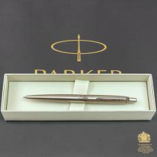 Ручка кулькова Parker Jotter Ukraine Stainless Steel CT BP Тризуб з колосків в подар.коробці