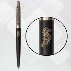 Ручка шариковая Parker Jotter Zodiac Bond Street Black CT BP Деревянный Дракон в подар.коробке