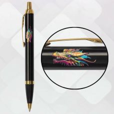 Ручка шариковая Parker IM Zodiac Black GT BP Яркий Дракон в подар.коробке