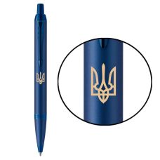 Ручка кулькова Parker IM Professionals Ukraine Monochrome Blue BP Тризуб у подар.коробці