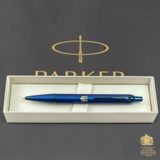 Ручка кулькова Parker IM Professionals Ukraine Monochrome Blue BP Тризуб у подар.коробці