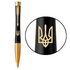 Ручка кулькова Parker Urban Ukraine Muted Black GT BP Тризуб в подар.коробці