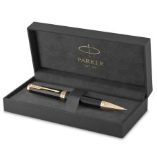 Ручка шариковая Parker Ingenuity Black Lacquer GT BP 60 032, латунь, черная