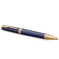Ручка шариковая Parker Ingenuity Blue Lacquer GT BP 60232, латунь, синяя