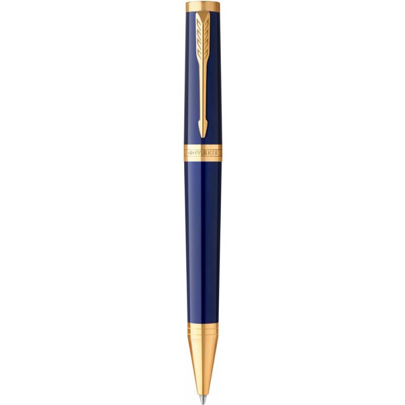 Ручка шариковая Parker Ingenuity Blue Lacquer GT BP 60232, латунь, синяя Ручка шариковая Parker Ingenuity Blue Lacquer GT BP 60232, латунь, синяя