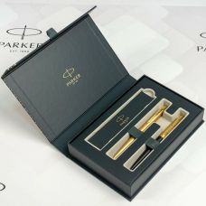 Набор Parker Jotter XL Monochrome Gold GT BP + Matt Black & Gold GT BP, 2 шариковые ручки в подар. упак.