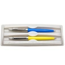Набор Parker Jotter Ukraine Originals Blue CT Gel + Yellow CT BP, шариковая ручка + гелевая ручка в подар.футляре