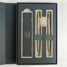 Набор Parker Jotter Stainless Steel GT BP+ Stainless Steel CT BP, 2 шариковые ручки в подар. упак.