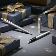 Набор Parker Jotter Stainless Steel GT FP+BP, перьевая ручка + шариковая ручка в подар. коробке
