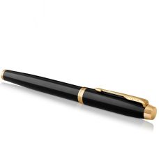 Набор Parker IM Black GT RB, ручка-роллер + блокнот Parker в подар. упак.
