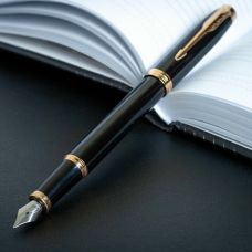 Набор Parker IM Black GT FP+BP, перьевая ручка + шариковая ручка в подар. упак.
