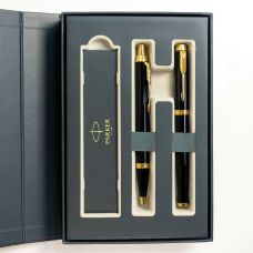 Набор Parker IM Black GT FP+BP, перьевая ручка + шариковая ручка в подар. упак.
