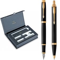 Набор Parker IM Black GT FP+BP, перьевая ручка + шариковая ручка в подар. упак.