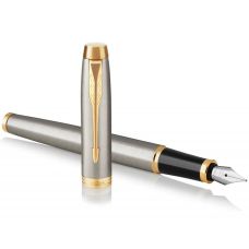 Набор Parker IM Brushed Metal GT FP+BP, перьевая ручка + шариковая ручка в подар. упак.