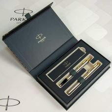Набор Parker IM Brushed Metal GT FP+BP, перьевая ручка + шариковая ручка в подар. упак.