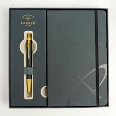 Набор Parker IM Premium Black GT BP, шариковая ручка + блокнот Parker в подар. упак.
