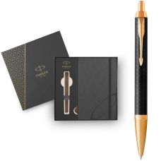 Набір Parker IM Premium Black GT BP, ручка кулькова + блокнот Parker у подар. пак.