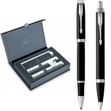 Набор Parker IM Matte Black CT RB+BP, шариковая ручка + ручка-роллер в подар. упак.