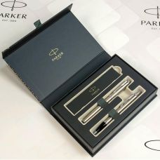 Набор Parker IM Stainless Steel CT RB+BP, шариковая ручка + ручка-роллер в подар. упак.