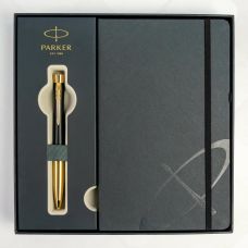 Набор Parker Urban Muted Black GT BP, шариковая ручка + блокнот Parker в подар. упак.