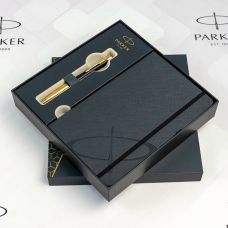 Набор Parker Urban Muted Black GT BP, шариковая ручка + блокнот Parker в подар. упак.