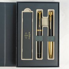 Набор Parker Urban Muted Black GT FP+BP, перьевая ручка + шариковая ручка в подар. упак.
