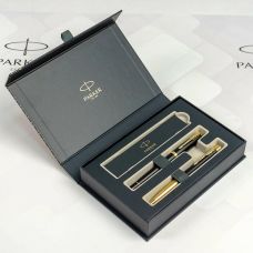 Набор Parker Urban Muted Black GT FP+BP, перьевая ручка + шариковая ручка в подар. упак.