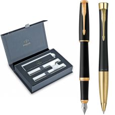 Набір Parker Urban Muted Black GT FP+BP, перова ручка + кулькова ручка у подар. пак.