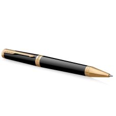 Набор Parker Ingenuity Black Lacquer GT BP, шариковая ручка + блокнот Parker в подар. упак.