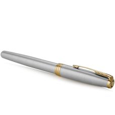 Набір Parker Sonnet Stainless Steel GT FP F, перова ручка + блокнот Parker у подар. пак.