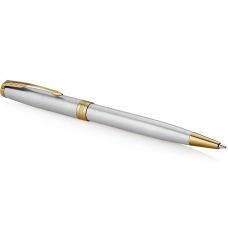 Набор Parker Sonnet Stainless Steel GT BP, шариковая ручка + блокнот Parker в подар. упак.