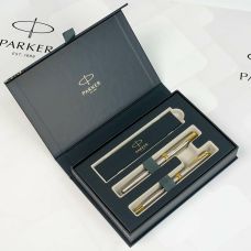Набор Parker Sonnet Stainless Steel GT FP+BP, перьевая ручка + шариковая ручка в подар. упак.