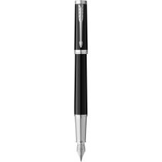 Ручка перова Parker Ingenuity Black Lacquer CT FP F в подар.футлярі
