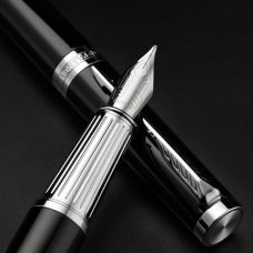 Ручка перьевая Parker Ingenuity Black Lacquer CT FP F в подар.футляре