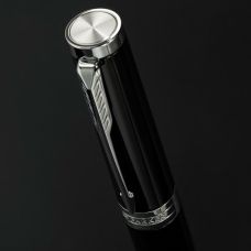 Ручка перьевая Parker Ingenuity Black Lacquer CT FP F в подар.футляре