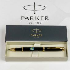 Ручка-ролер Parker IM Ukraine Black GT RB Герб України синьо-жовтий в подар.коробці