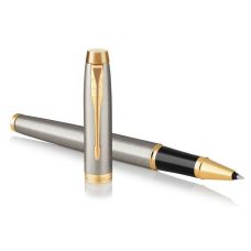 Набор ручек Parker IM Brushed Metal GT RB+BP роллер+шариковая, в подарочной упаковке