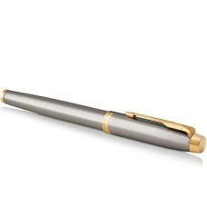 Набор ручек Parker IM Brushed Metal GT RB+BP роллер+шариковая, в подарочной упаковке