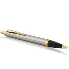 Набор ручек Parker IM Brushed Metal GT RB+BP роллер+шариковая, в подарочной упаковке