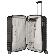 Чемодан Titan Litron Black M на 4 колесах, черный