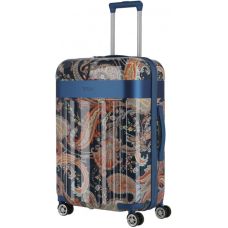 Чемодан Titan Spotlight Flash Paisley Blue М на 4 колесах, 69 л, синий