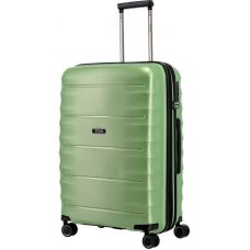Чемодан Titan Highlight Green Metallic М Exp. на 4 колесах, 73/79 л, зеленый